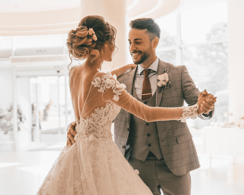 Bride & Groom Enjoying Their First Dance