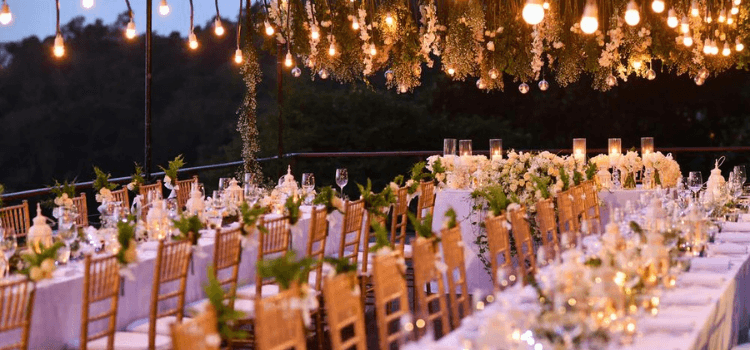 Wedding reception ceremony top decorations