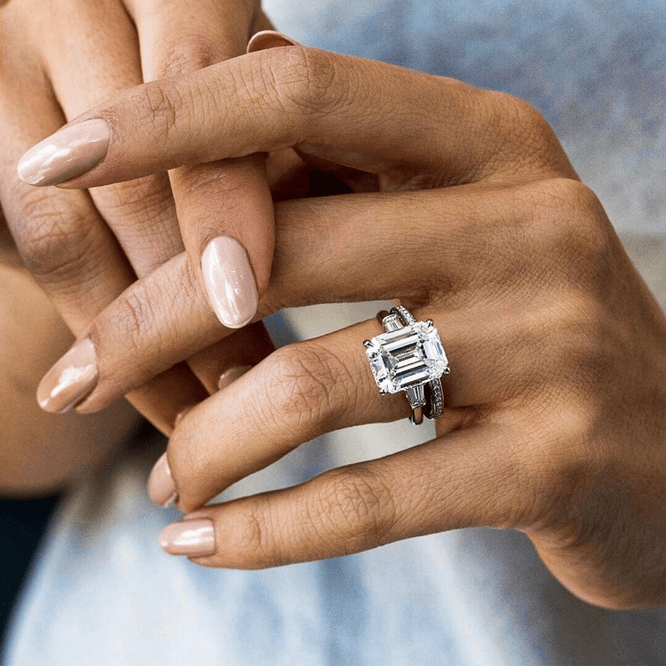 Diamond Wedding Bands Women, Stacking Rings, Set of two Rings, 14K Gol –  The Golden Glam