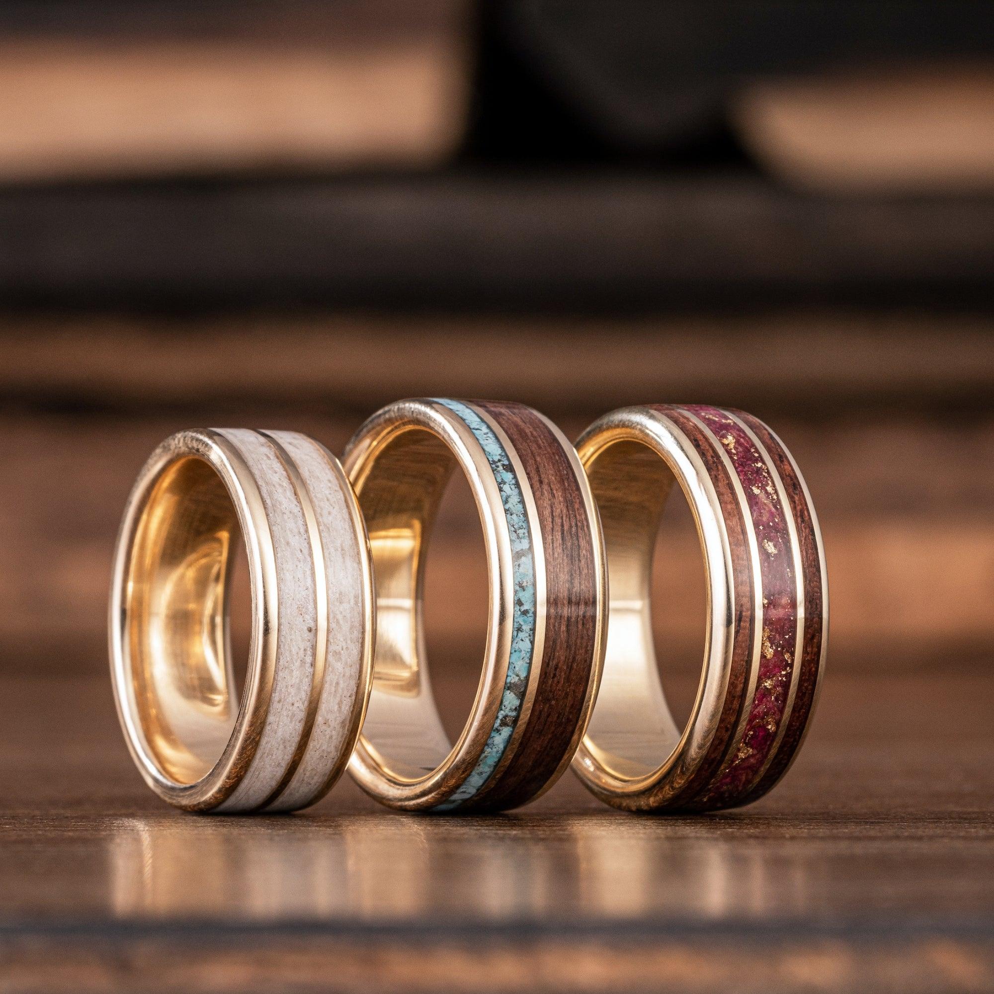 Unique Gold Wedding Bands for Men & Women