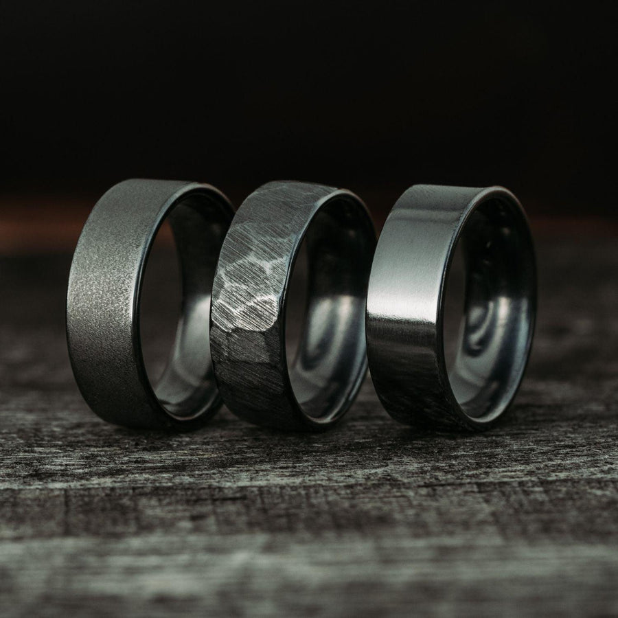 Black Titanium Wedding Bands