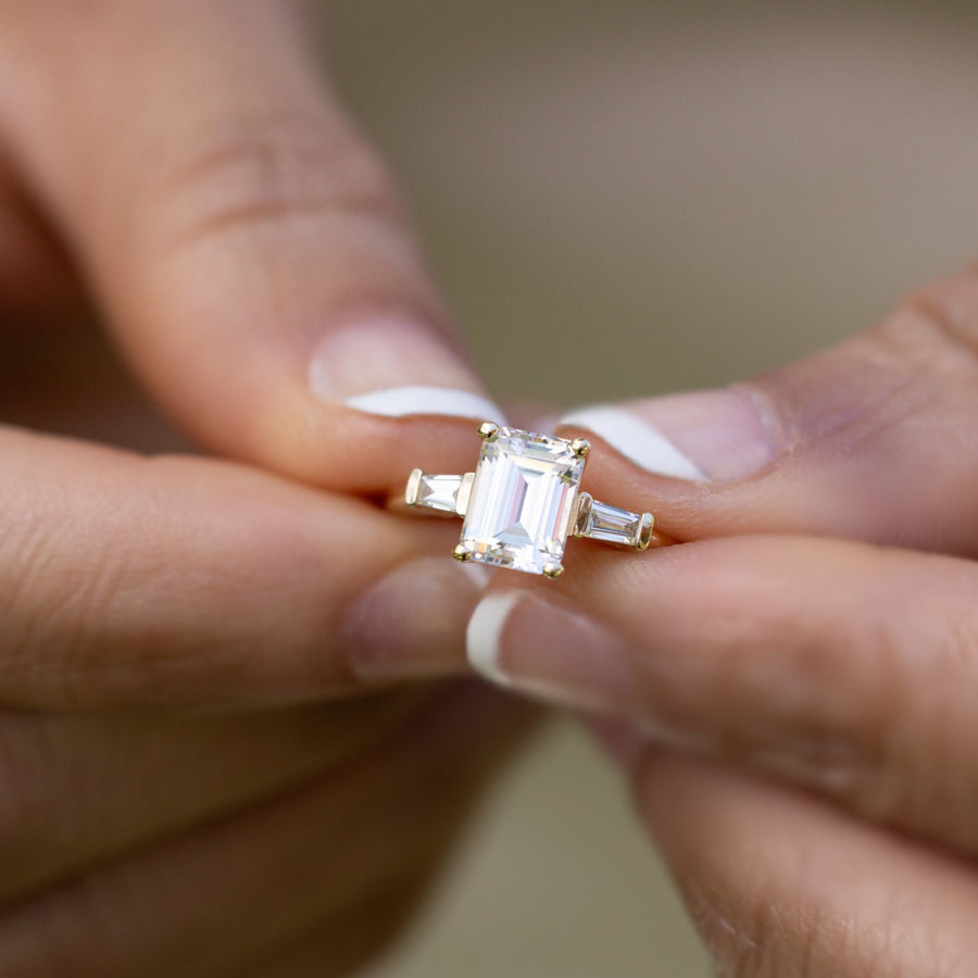 Mid-Century Modern Style Engagement Ring Collection