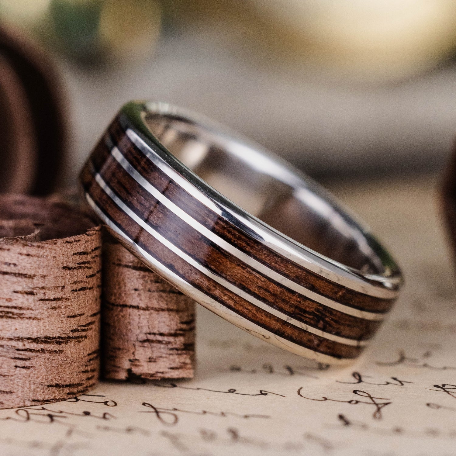 The Vanguard | Men's Gold Wedding Band with 1903 Springfield Rifle