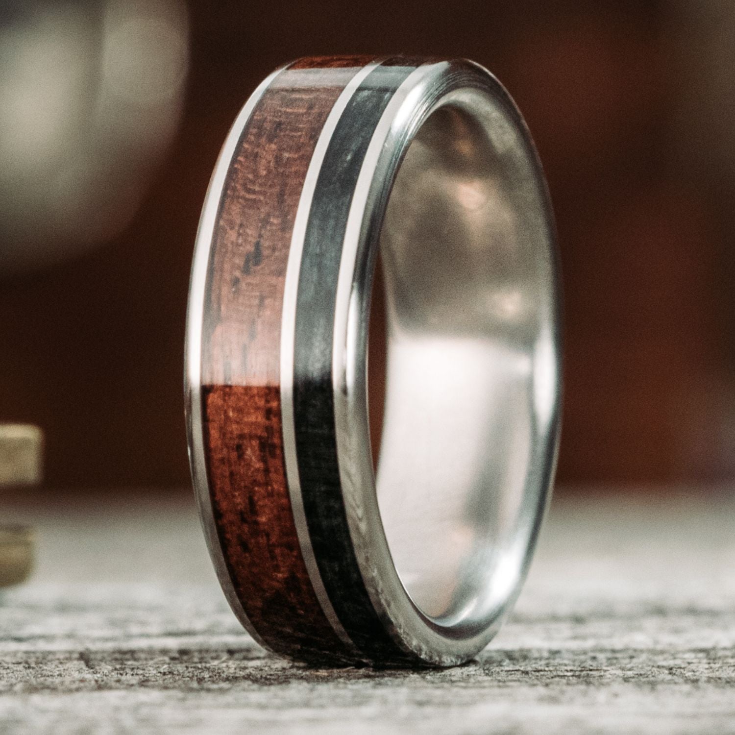The Sentinel | Men's Titanium Wedding Band with 1903 Springfield