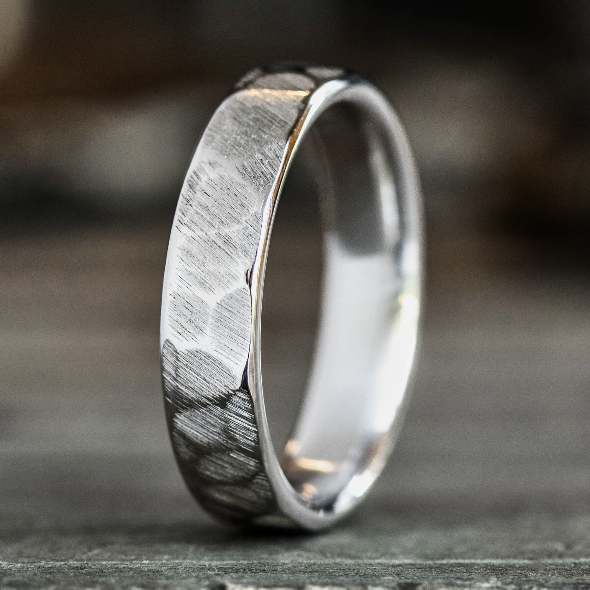 Sterling silver mens wedding band deals