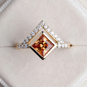 art-deco-princess-cut-padparadscha-pink-orange-sapphire-diamond-orientation-bezel-set-geometric-diamond-accent-the-eileen-rustic-and-main