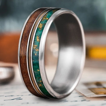 Custom Design - 3-Inlay Metal Center Ring 7L6UTlzJqMRcCrvmPV8PU5ob