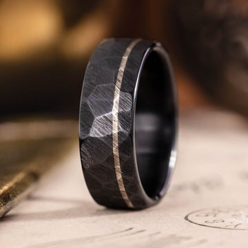::Shown in 8mm Wide | Silver Inlay