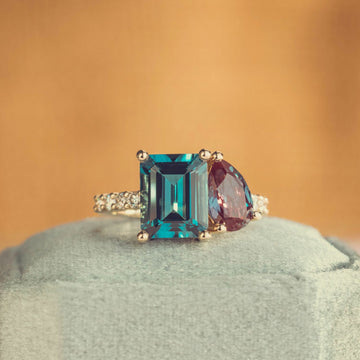 toi-et-moi-engagement-ring-pear-shaped-alexandrite-emerald-cut-london-blue-topaz-the-elara-rustic-and-main