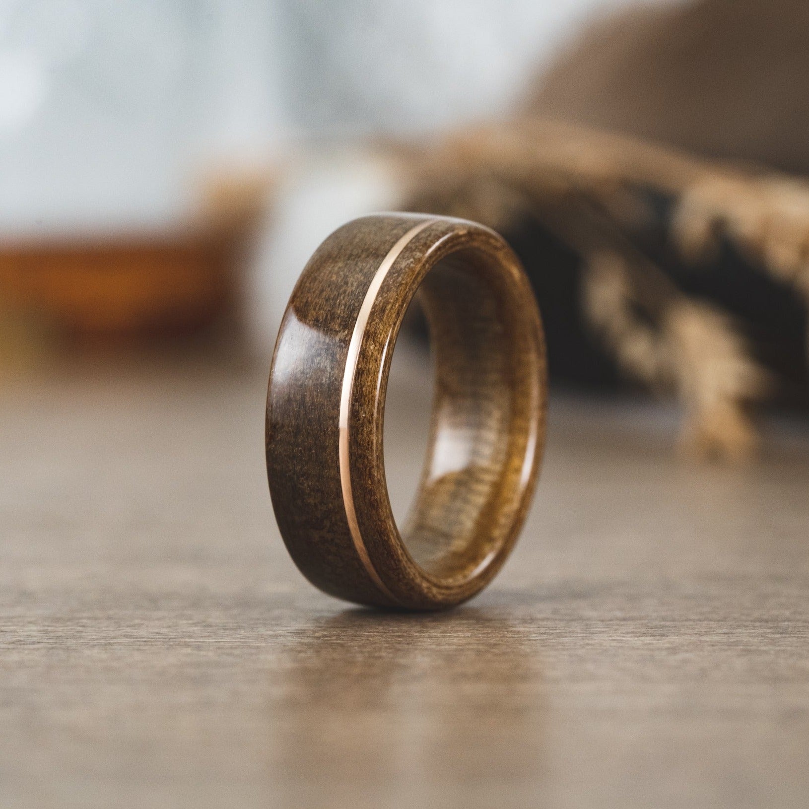 Walnut Bentwood Ring Walnut Wooden Ring Wood Wedding Band Bentwood