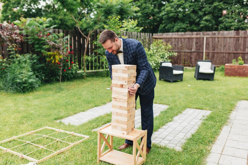 wedding lawn games for guests giant jenga