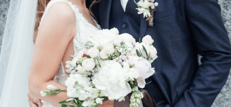 bride and groom on their big day