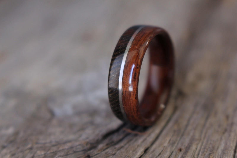 WWI ring with springfield 1903 rifle stock wood and uniform wool