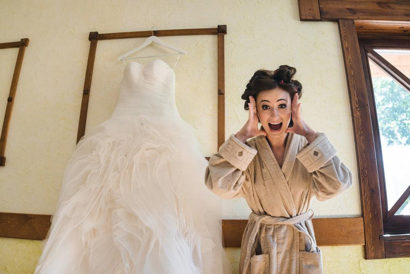 bride stressed out on her big day