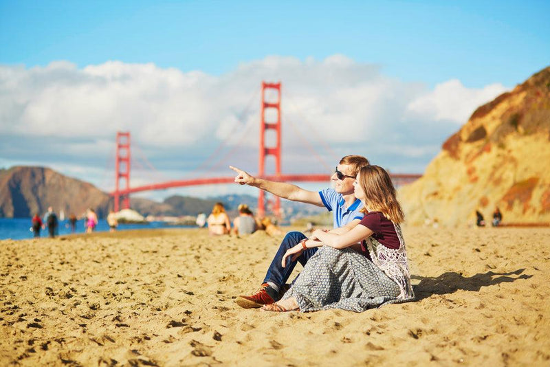 Couple on a domestic honeymoon in the US