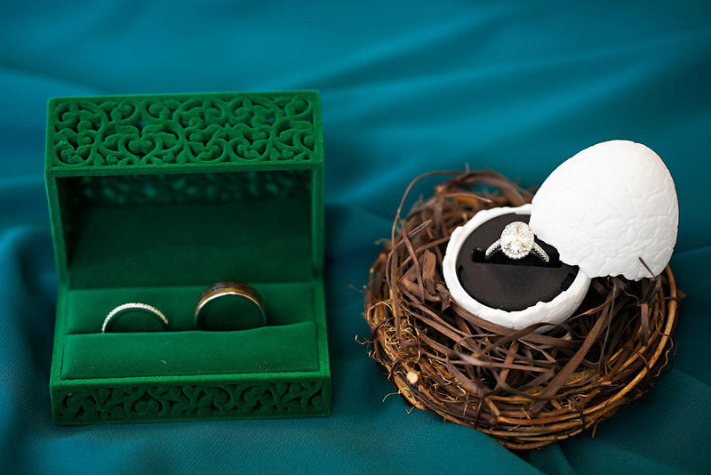 Cherine's & Dan's Rings From Their Jurassic Park Themed Wedding