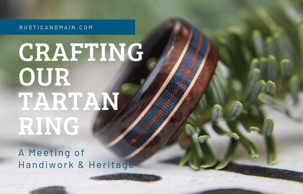Crafting our Wood Tartan Wedding Ring
