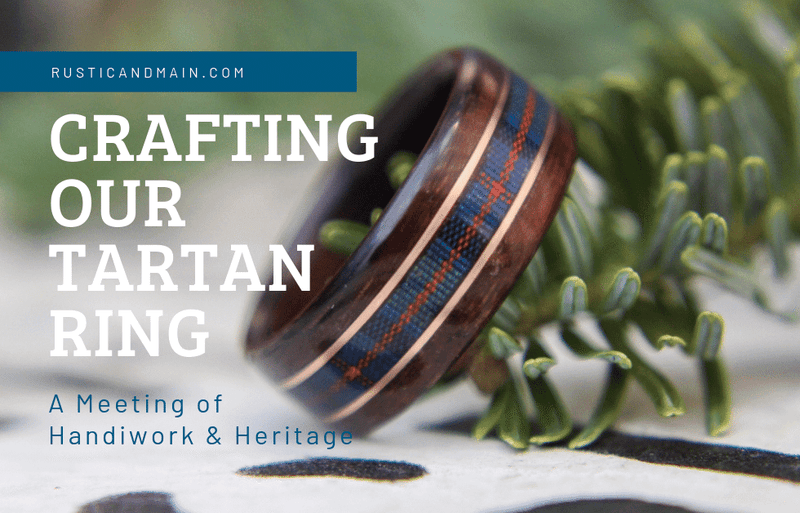 Crafting our Wood Tartan Wedding Ring