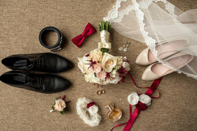 wedding day accessories for the bride and groom