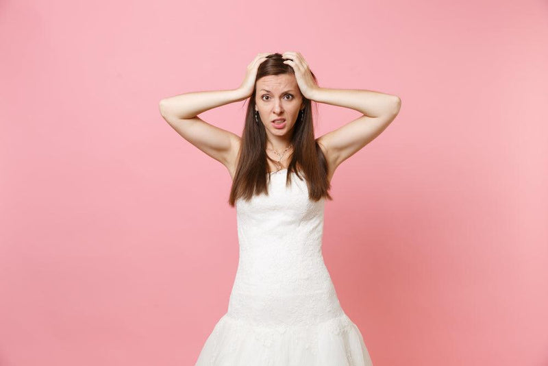 bride stressed out about wedding