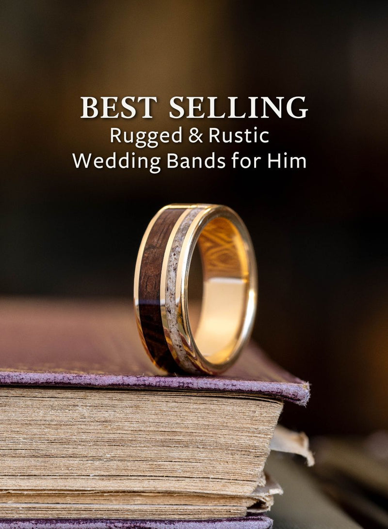 Best Selling Rugged and Rustic Wedding Bands for Him