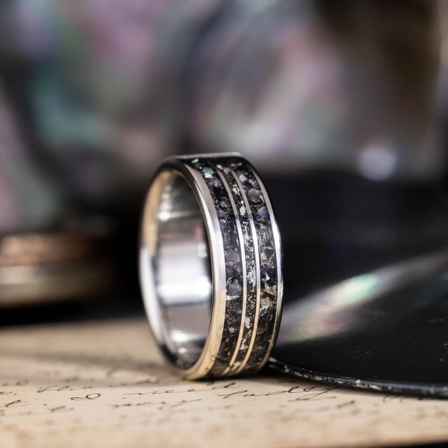 Meteorite Dust Wedding Bands & Rings