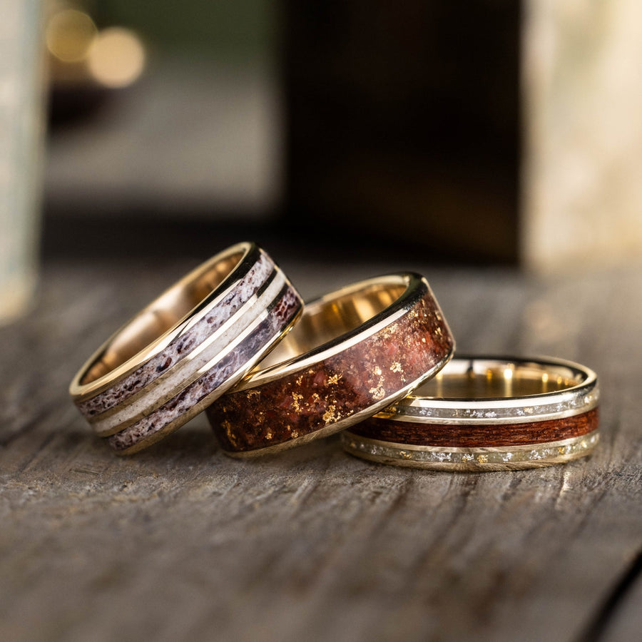 Unique Gold Wedding Bands for Men & Women