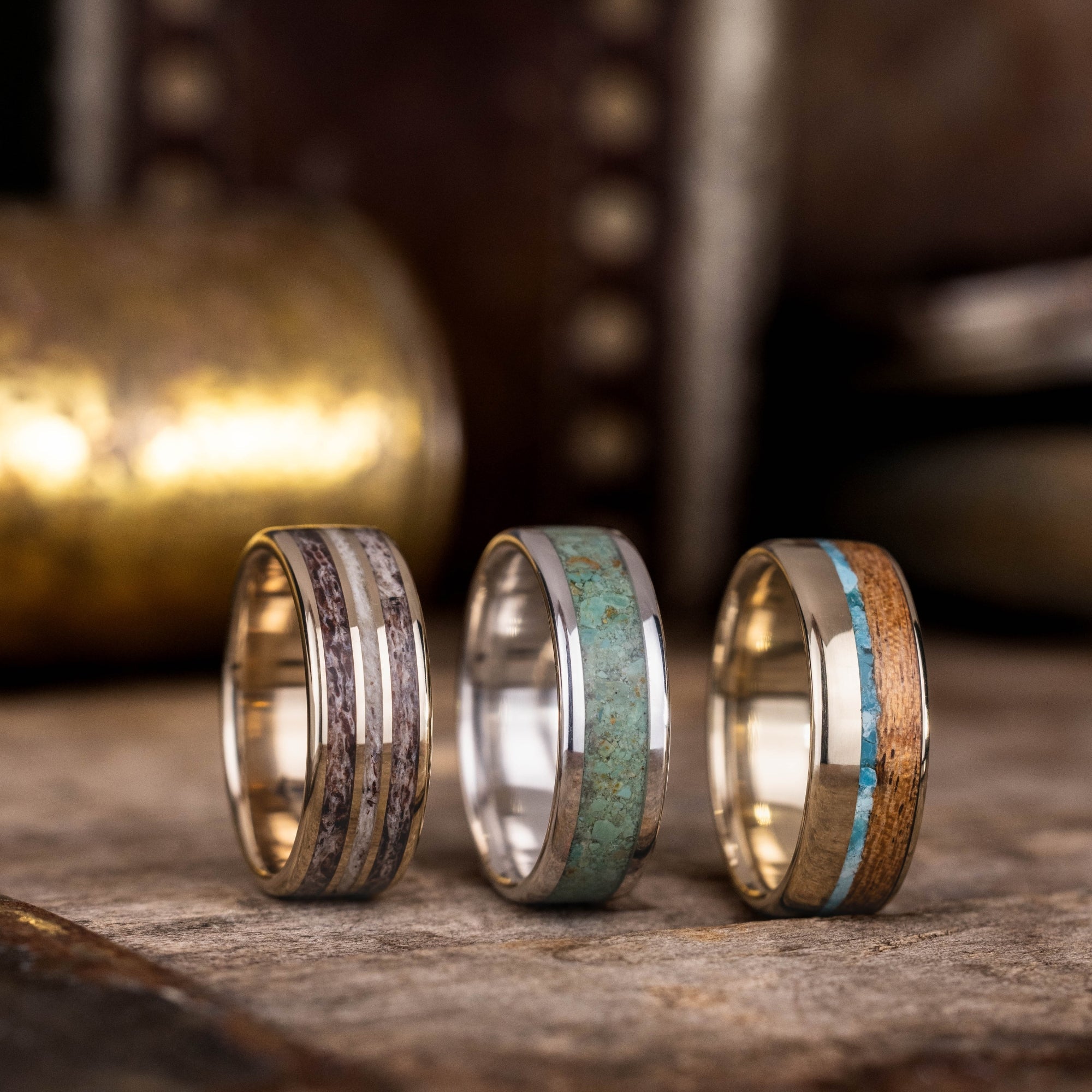 Mens Rustic Wedding Bands