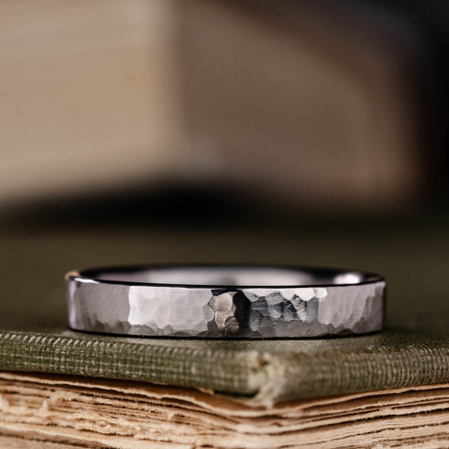 4mm-mens-hammered-titanium-wedding-band