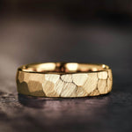 The Apollo | 6mm Men's Faceted Yellow Gold Wedding Band