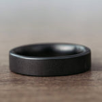    Aerodyne-Noir-Brushed-Black-Titanium-Wedding-Band-Rustic-and-Main