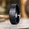 Alder-Noir-bark-texture-black-titanium-mens-wedding-band-rustic-and-main