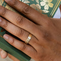 ::Shown in Yellow Gold, 6mm. Actual product is White Gold