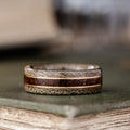  Analyzing image      Americano-weathered-maple-wood-vintage-coffee-dual-gold-inlays-wood-mens-wedding-band