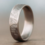 Apollo-faceted-hammered-titanium-mens-wedding-band-7mm