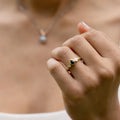 Bezel-Set-Pear-Cut-Natural-Blue-Sapphire-Lab-Grown-Diamond-Accents-The-Lyra-Rustic-And-Main