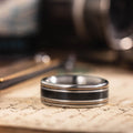 Bourbon-blues-brass-guitar-string-weathered-whiskey-barrel-mens-titanium-wedding-band