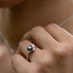 Celestial-Natural-Black-Diamond-Engagement-Ring-Lab-Grown-Diamond-Cluster-Accents-The-Nova-Rustic-And-Main