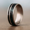 Celtic-Blackwatch-Mens-Titanium-Wedding-Band-Weathered-Whiskey-Barrel-Tartan-Rustic-and-Main