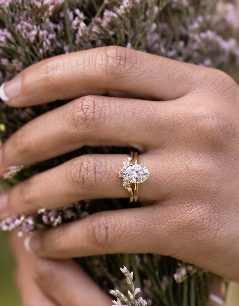 Vintage Rose-Cut Diamond Contour Band
