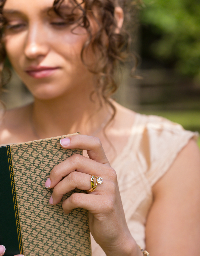 Bold Gold Dome Contour Band