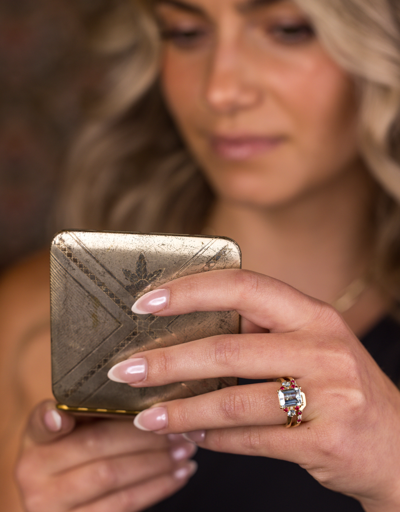 Ruby & Diamond Contour Band
