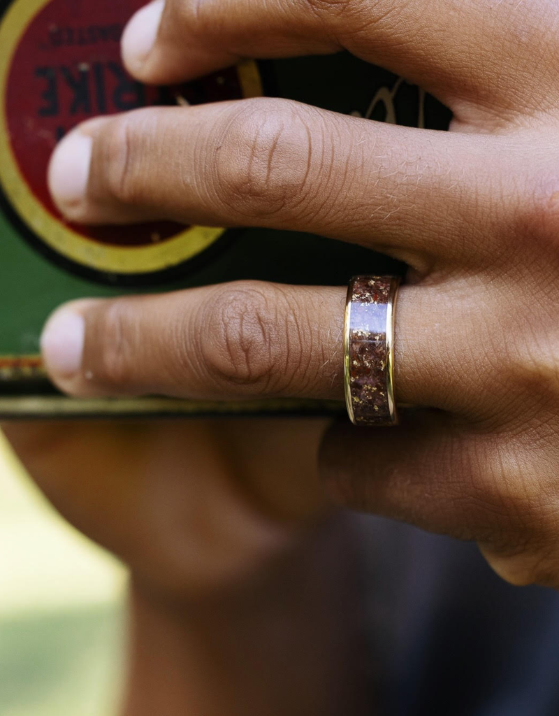 Authentic Dinosaur Bone & Gold Flakes