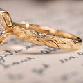 Custom 4ct Diamond Leaf floral engagement ring