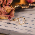 Custom Elongated Cushion Lab-Grown Diamond Engagement Ring in 14K Yellow Gold