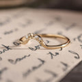 Custom floral contour band with diamonds