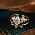 Custom Marquise Lab-Grown Diamond Engagement Ring with Contour Band in 14K Yellow Gold