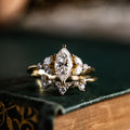 Custom Marquise Lab-Grown Diamond Engagement Ring with Contour Band in 14K Yellow Gold