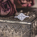 Custom Oval Lab-Grown Diamond Engagement Ring with Hidden Birthstone Accents