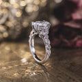 Custom Oval Lab-Grown Diamond Engagement Ring with Hidden Birthstone Accents
